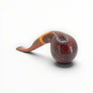 Floppypipe Pipa Pascucci Sabbiata Bent Apple: handcrafted Italian briar pipe with a reddish-brown sandblasted finish and smooth rim.