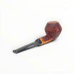 Floppypipe Pipa Pascucci Sabbiata Bulldog, sandblasted briar pipe with diamond shank and black acrylic mouthpiece.