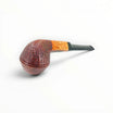 Floppypipe Pipa Pascucci Sabbiata Bulldog, sandblasted briar pipe with a diamond shank and black acrylic mouthpiece. Handmade in Italy.