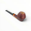 Floppypipe Pipa Pascucci Sabbiata Bulldog, sandblasted briar pipe with a diamond shank and black acrylic stem.