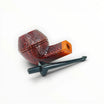 Floppypipe Pipa Pascucci Sabbiata Bulldog, sandblasted briar pipe with diamond shank and black acrylic stem.
