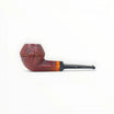 Floppypipe Pipa Pascucci Sabbiata Bulldog, a sandblasted briar pipe with a dark brown finish, black acrylic stem, and a diamond shank.