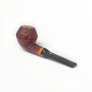 Floppypipe Pipa Pascucci Sabbiata Bulldog, sandblasted briar pipe with diamond shank and black acrylic mouthpiece.