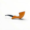 Floppypipe Pipa Pascucci Freehand PIII (P3) in radica naturale con bocchino in metacrilato nero. Design sitter.