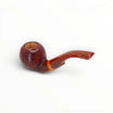 Floppypipe Pipa Pascucci Sabbiata Bent Apple: handcrafted Italian briar pipe with a reddish-brown sandblasted finish and smooth rim.