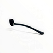 Pipa Floppypipe Peterson Churchwarden Barrel rusticata nera con bocchino lungo semi-curvo su sfondo bianco