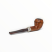 Pipa Floppypipe Peterson Kapp Royal XL13 Bent Bulldog in radica liscia con vera in argento 925 e bocchino Cumberland