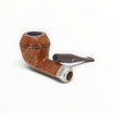 Pipa Floppypipe Peterson Kapp Royal XL13 Bent Bulldog in radica liscia con vera in argento 925 e bocchino Cumberland