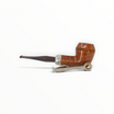 Pipa Floppypipe Peterson Kapp Royal XL13 Bent Bulldog in radica liscia con vera in argento 925 e bocchino Cumberland