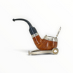 Pipa Floppypipe Peterson Silver Cup XL02 in radica liscia con coperchio antivento in argento e bocchino fishtail