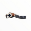Pipa Floppypipe Peterson Silver Cup X220 Bent Billiard in radica liscia con coperchio antivento in argento