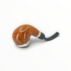 Pipa Floppypipe Peterson Silver Cup XL02 Bent Apple in radica liscia con coperchio antivento in argento e bocchino