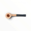Pipa Floppypipe Primitive Billiard in radica naturale grezza con bocchino in metacrilato nero e foratura da 9 mm