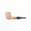 Pipa Floppypipe Primitive Billiard in radica naturale grezza con bocchino in metacrilato nero e foratura da 9 mm