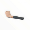 Pipa Floppypipe Primitive Billiard in radica naturale grezza con bocchino in metacrilato nero e foratura 9 mm