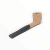 Pipa Floppypipe Primitive Billiard in radica naturale grezza con bocchino in metacrilato nero e foratura da 9 mm