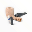 Pipa Floppypipe Primitive Billiard in radica grezza naturale con bocchino in metacrilato, filtro e riduttore inclusi.