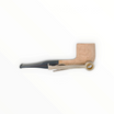 Pipa Floppypipe Primitive modello Billiard in radica sabbiata naturale con bocchino in metacrilato nero e pigino