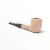 Pipa Floppypipe Primitive Billiard in radica naturale sabbiata con bocchino in metacrilato nero e filtro da 9 mm.