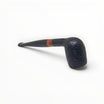Pipa Floppypipe Billiard in radica sabbiata nera con bocchino in metacrilato, ideale per principianti.