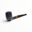Pipa Floppypipe Billiard in radica sabbiata nera con bocchino in metacrilato, ideale per principianti.