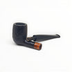 Pipa Floppypipe Billiard in radica sabbiata nera con bocchino in metacrilato, ideale per principianti.