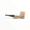 Pipa Floppypipe Primitive Billiard in radica naturale sabbiata con bocchino in metacrilato nero e riduttore 9mm