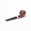 Pipa Floppypipe Bulldog liscia in radica con ghiera in argento e bocchino in metacrilato nero.