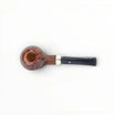 Floppypipe Pipa Bulldog liscia in radica con ghiera in argento e bocchino nero.