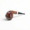 Pipa Floppypipe Bulldog liscia in radica con ghiera in argento e bocchino in metacrilato nero.