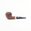 Pipa Floppypipe Bulldog liscia in radica con ghiera in argento e bocchino in metacrilato nero.