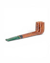 Floppypipe Pipa Pascucci Canadese Liscia P2, pipa in radica liscia con bocchino verde smeraldo marmorizzato, fatta a mano in Italia.