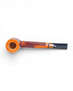 Floppypipe Pipa Pascucci Canadese sabbiata e liscia in radica con inserto ambra e bocchino nero.