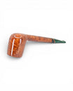Floppypipe Pipa Pascucci Canadese Liscia P2, pipa in radica liscia con bocchino verde smeraldo marmorizzato, fatta a mano in Italia.