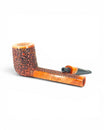 Floppypipe Pipa Pascucci Canadese rusticata marrone in radica con bocchino in metacrilato nero. Finitura liscia sul cannello con incisione.
