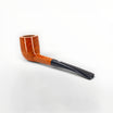 Pipa Floppypipe Castello Collection KKK Shape 35 Semi Bent Billiard in radica naturale liscia con bocchino nero