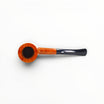 Pipa Floppypipe Castello Collection KKK Shape 35 Semi Bent Billiard in radica naturale liscia con bocchino nero