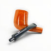 Pipa Floppypipe Castello Collection KKK Shape 35 in radica naturale liscia con bocchino nero e barretta bianca