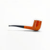 Pipa Floppypipe Castello Collection KKK Shape 35 Semi Bent Billiard in radica naturale liscia con bocchino nero