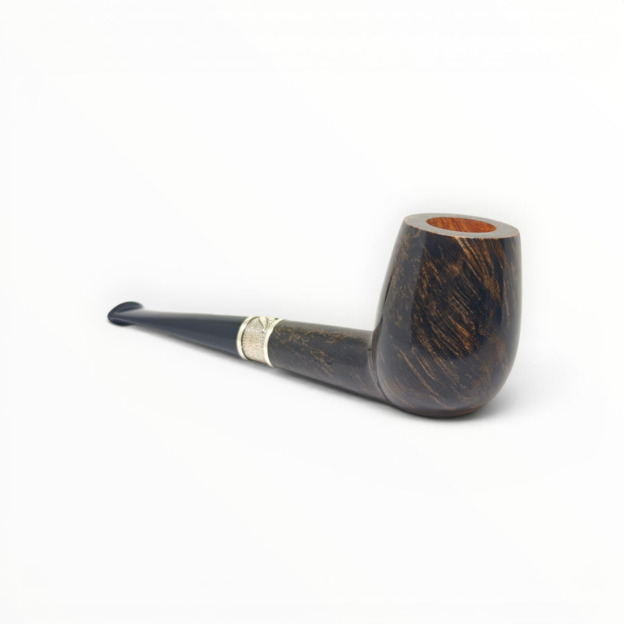Pipa Castello Kino 2026 edizione limitata forma billiard liscia con ghiera in argento massiccio su Floppypipe