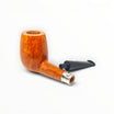 Pipa Castello edizione limitata Kino 2026 in radica liscia forma billiard con ghiera in argento massiccio Floppypipe