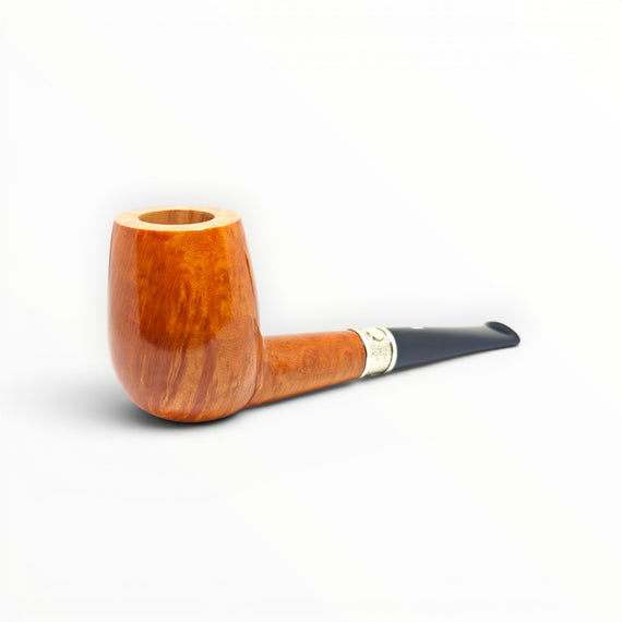 Pipa Floppypipe Castello Kino 2026 billiard liscia in radica con ghiera in argento massiccio incisa
