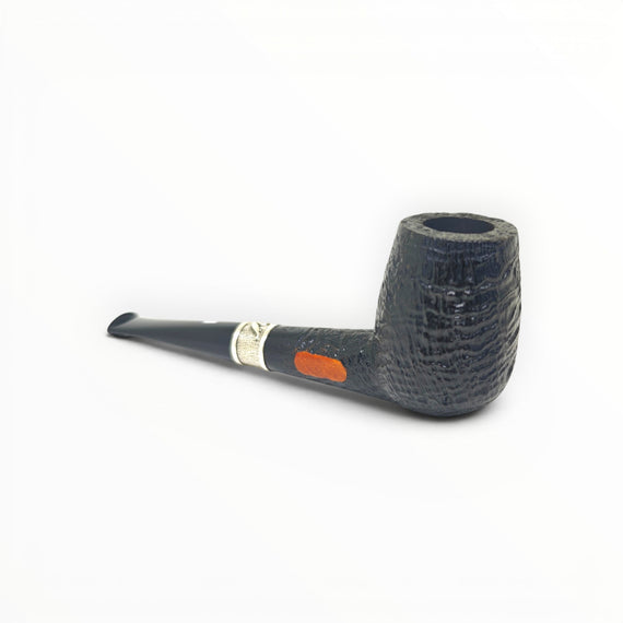 Pipa Floppypipe Castello Old Antiquari Kino 2026 billiard sabbiata con ghiera in argento massiccio e bocchino nero