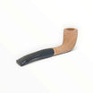 Pipa Floppypipe Primitive Chimney semi curva in radica sabbiata naturale con bocchino in metacrilato nero da 9 mm