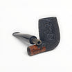 Pipa Floppypipe Chimney sabbiata nera con bocchino in metacrilato, ideale per principianti, Made in Italy.