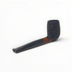 Pipa Floppypipe Chimney in radica sabbiata nera con bocchino in metacrilato, ideale per principianti, Made in Italy.