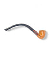 Floppypipe Pipa Paronelli Belle Epoque Churchwarden in radica liscia con intarsio in legno stabilizzato e bocchino nero.