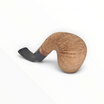 Pipa Floppypipe Primitive curva sabbiata in radica naturale con intarsio in legno e bocchino in metacrilato nero