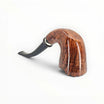 Pipa Pascucci P2 Stand Up Bent Dublin in radica di erica con finitura naturale e anello in argento.