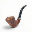 Pipa Pascucci P2 Stand Up Bent Dublin in radica di erica con finitura naturale e anello in argento.